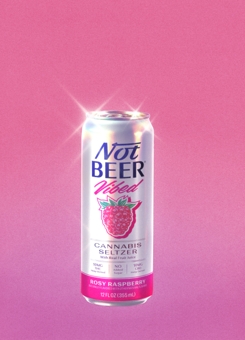 Rosy Raspberry THC Seltzer can